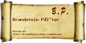 Brandstein Péter névjegykártya